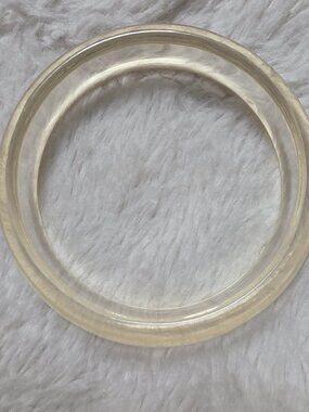 Vintage Clear Acrylic Dome Bangle Bracelet Retro Ice Chunk Minimalist